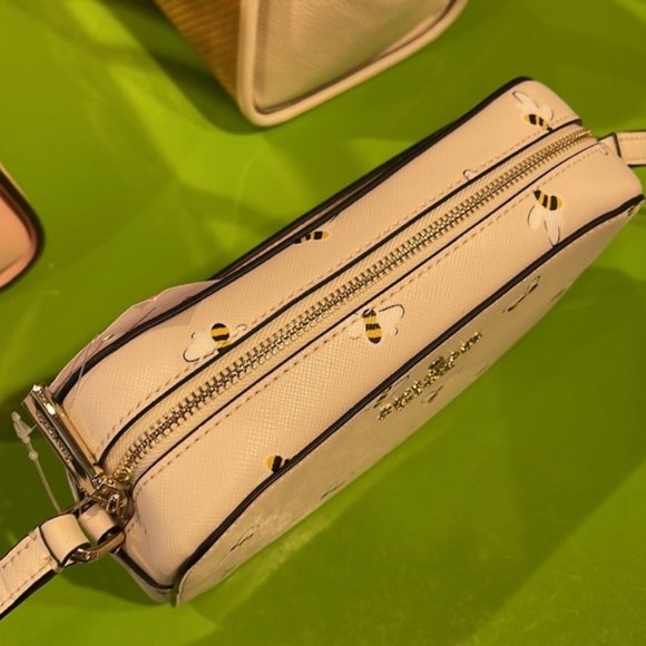 Kate Spade Staci Bee Mini Camera Bag Parchment Multi - Picture 6 of 15